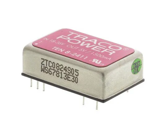 63-7537-39 TRACOPOWER TEN 8 8W Isolated DC-DC Converter Through Hole, Voltage in 18 → 36 V dc, Voltage out 5V dc TEN 8-2411