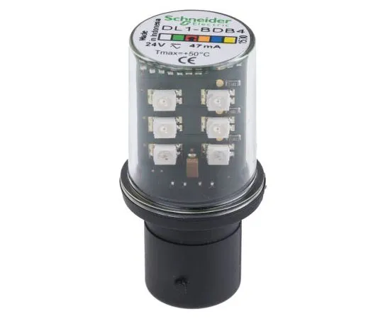 63-7497-44 BA15d LED Lamp, Red, 24 V ac/dc, 80 mA DL1BDB4