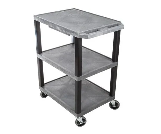 63-7546-51 RS PRO 3 Level PE Shelf Trolley, 610 x 460mm, 150kg Load 444-2391