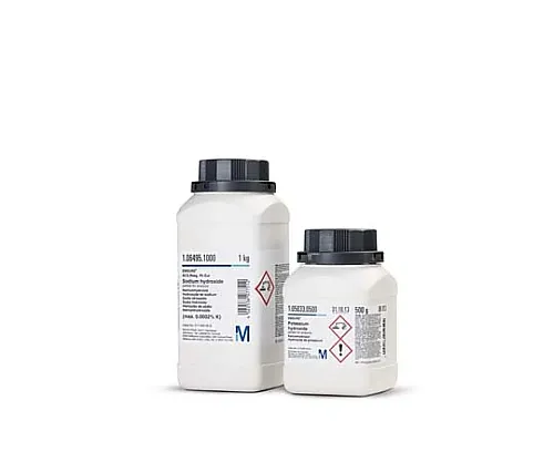61-0296-51　［Discontinued］Potassium Hydroxide Granular for Analysis (Max. 0.002% Na) Emsure(TM) ACS, ISO, Reag. pH Eur 105021 250G　1.05021.0250