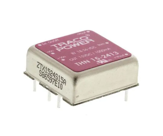 63-7357-86 TRACOPOWER THN 15 15W Isolated DC-DC Converter Through Hole, Voltage in 18 → 36 V dc, Voltage out 15V dc THN 15-2413