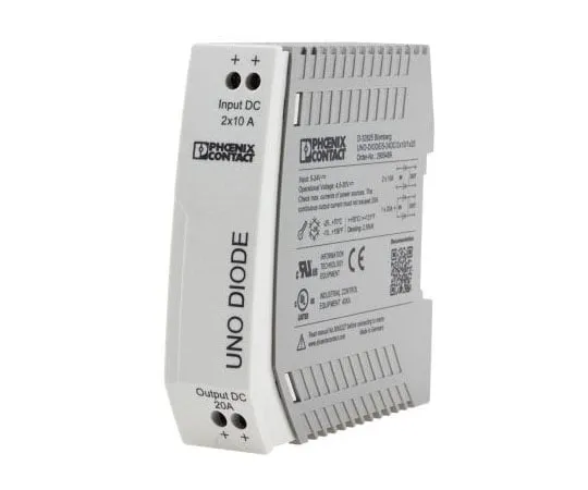 63-7390-45 Phoenix Contact UNO-DIODE/5-24DC/2X10/1X20 Series Redundancy Module for *** with Parallel Connection of Two Power 2905489