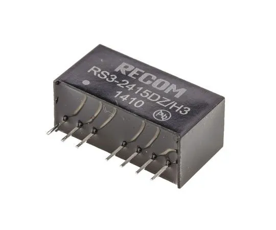 63-7356-71 Recom RS3 3W Isolated DC-DC Converter Through Hole, Voltage in 9 → 27 V dc, Voltage out ±15V dc RS3-2415DZ/H3
