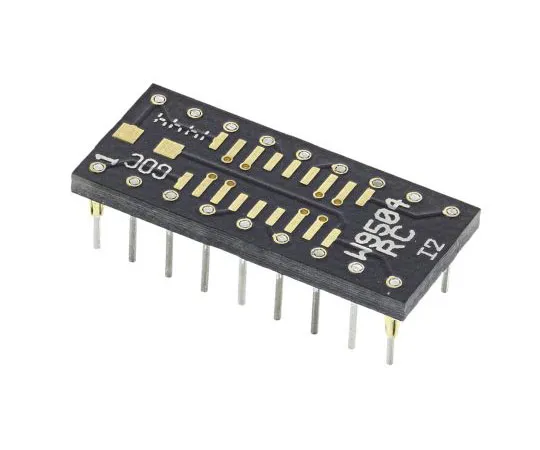 63-7380-61 Winslow Straight Through Hole Mount 1.27 mm, 2.54 mm Pitch IC Socket Adapter, 18 Pin Female SOP to 18 Pin Male DIP W9504RC