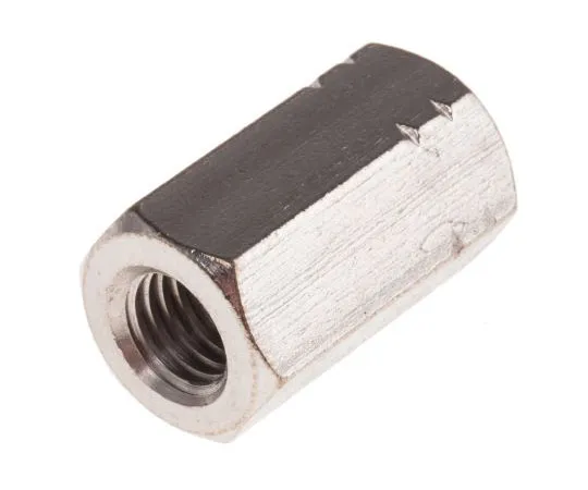 63-7422-81 30mm Plain Stainless Steel Coupling Nut, M10, A4 316 206-2274