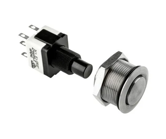 63-7497-49 APEM Double Pole Double Throw (DPDT) Latching Push Button Switch, IP65, 30 x 30mm, Panel Mount AV044746A240K
