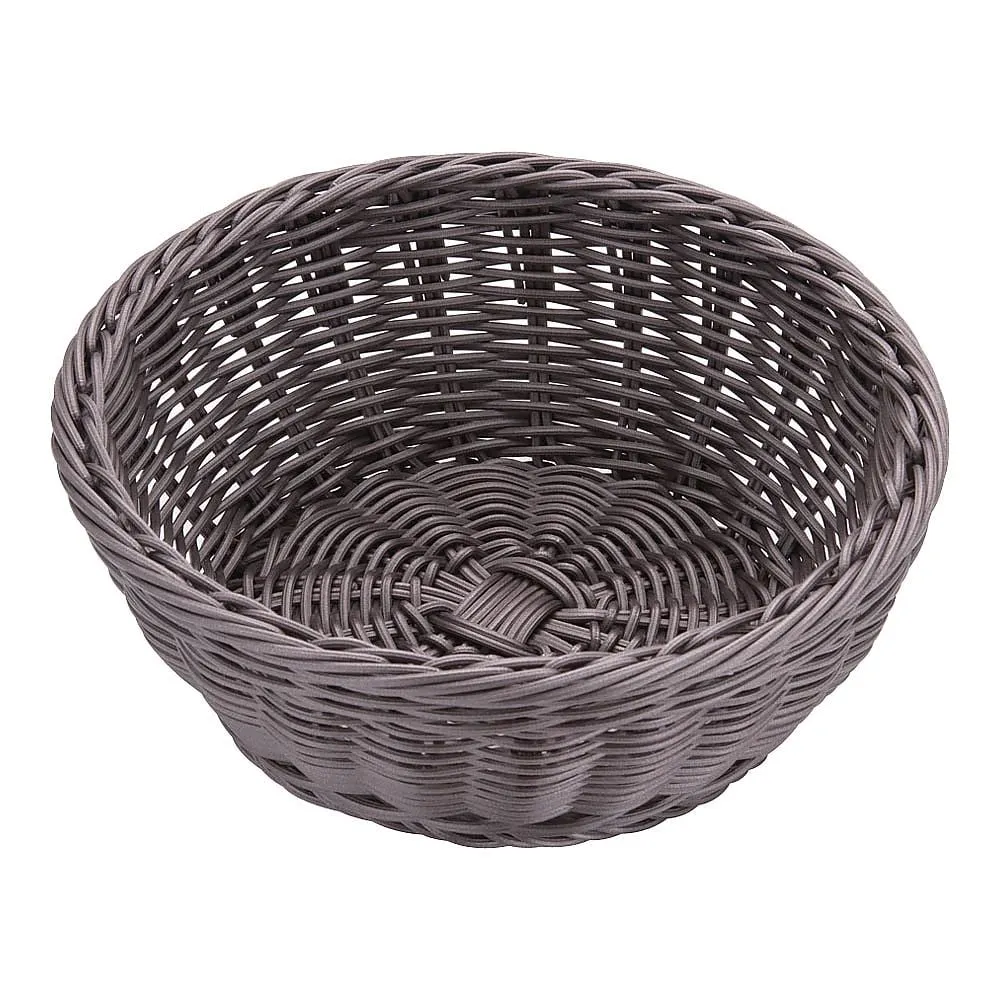 62-6582-17 Resin basket round type dark brown 91-081C