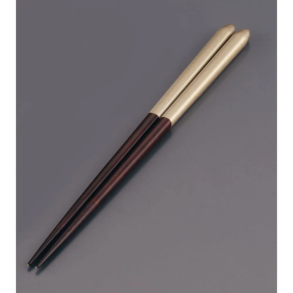 62-6727-60 Wooden Bridal Chopsticks (Pack of 5) Oak/Gold