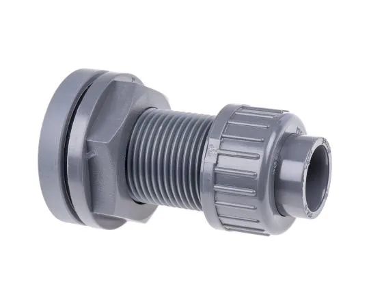 63-7528-35 Georg Fischer 161050226 Straight Tank Adapter PVC Pipe Fitting, 1/2 dia. 161050226