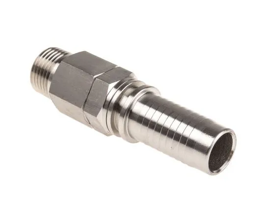 63-7506-95 RS PRO Stainless Steel Hose Connector, 1/2 in BSP Male, 20 bar 362-7119