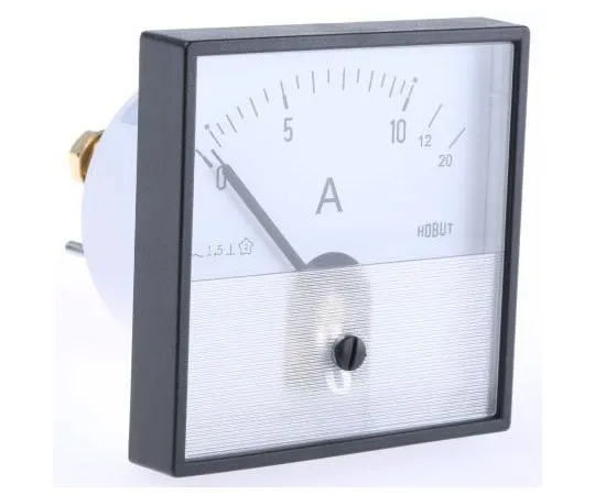63-7468-29 HOBUT PD72SD Analogue Panel Ammeter 0/10/20A Direct Connected AC, 72mm x 72mm Moving Iron PD72MIS10A2/1-001