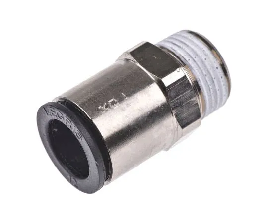 63-7458-45 Legris Pneumatic Straight Threaded-to-Tube Adapter, R 3/8 Male, Push In 12 mm 3175 12 17