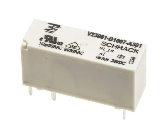 63-7451-90 TE Connectivity SPDT Non-Latching Relay PCB Mount, 24V dc Coil, 8A V23061B1007A501