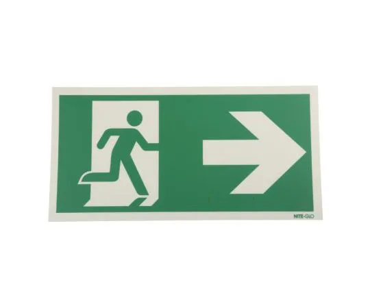 63-7511-52 Plastic Fire Exit Right Non-Illuminated Emergency Exit Sign 370-1526