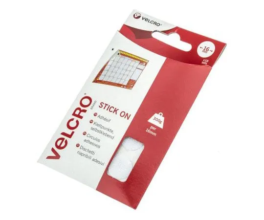 63-7537-31 Velcro White Hook & Loop Tape, 16mm EC60227