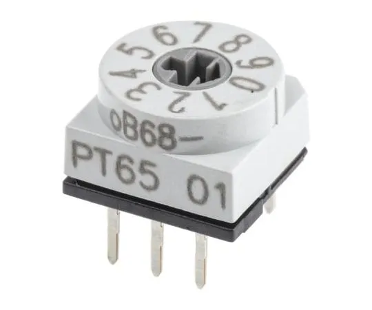 63-7514-93 10 Way Through Hole DIP Switch, Rotary Flush Actuator PT65701