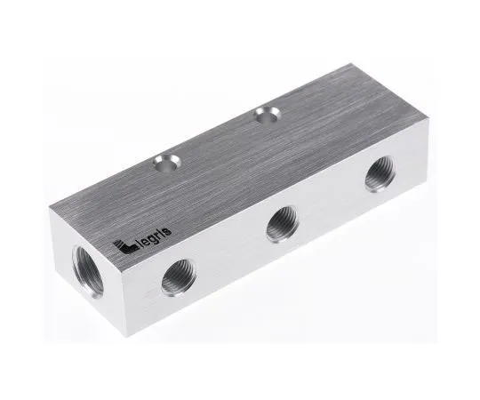 63-7539-19 6 Outlet Pneumatic Manifold Threaded Fitting, G 1/4 G 1/8 3313 10 13 03