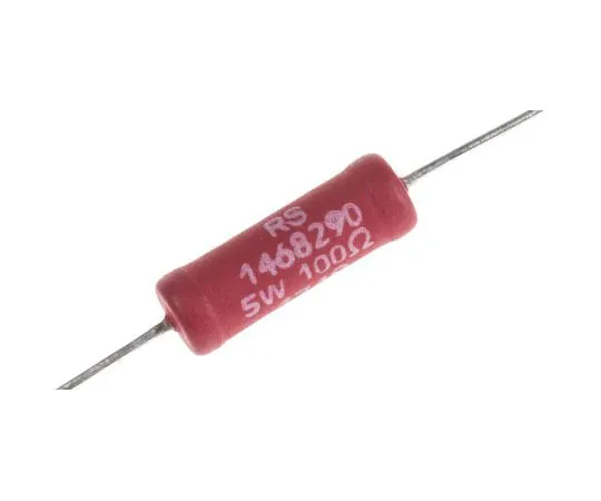 63-7376-59 RS PRO 100Ω 5W Through Hole Fixed Resistor ±5% ±20ppm/°C 146-8290