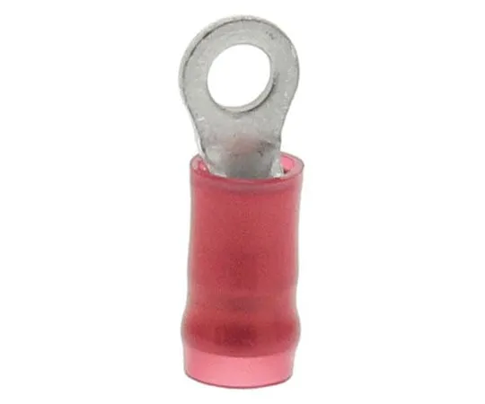 63-7383-86 TE Connectivity PIDG Series Insulated Crimp Ring Terminal, M2.5 Stud Size, 0.26mm² to 1.65mm² Wire Size, Red 31880