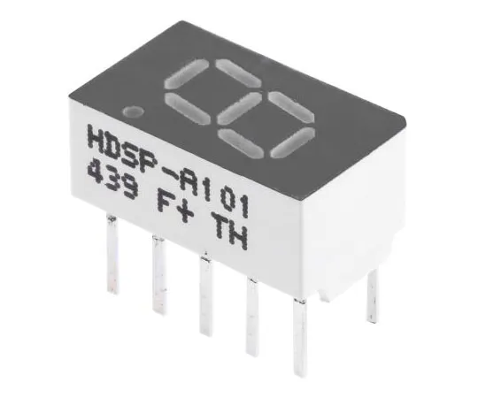 63-7542-25 HDSP-A101 Broadcom 7-Segment LED Display, CA Red 3.6 mcd RH DP 7.6mm HDSP-A101