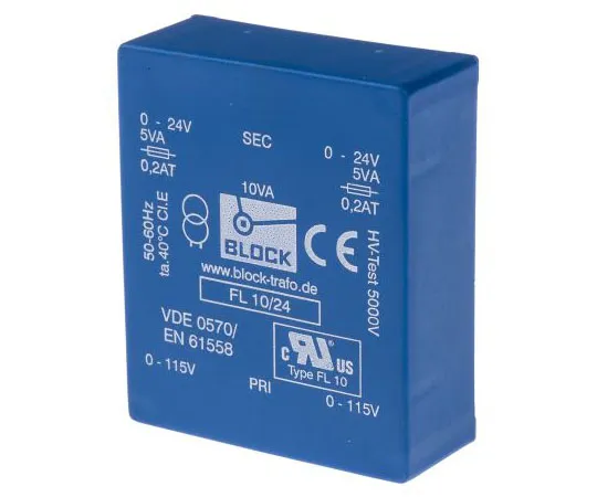 63-7420-20 24V ac 2 Output Through Hole PCB Transformer, 10VA FL 10/24