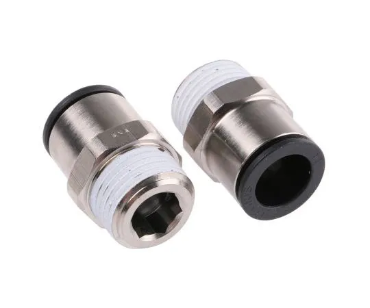 63-7461-97 Legris Pneumatic Straight Threaded-to-Tube Adapter, R 1/2 Male, Push In 14 mm 3175 14 21