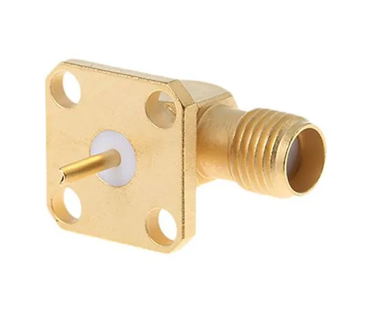 63-7474-41 Radiall Right Angle 50Ω Flange Mount SMA Socket, Solder Termination R125654000