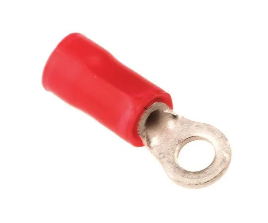 63-7539-41 TE Connectivity PLASTI-GRIP Series Insulated Crimp Ring Terminal, M2.5 Stud Size, 0.26mm² to 1.65mm² Wire Size, Red 34141