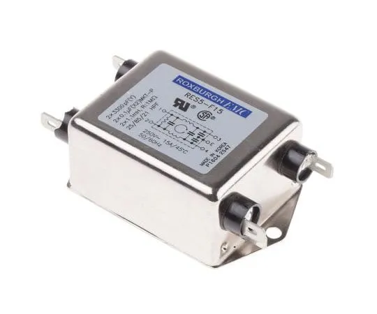 63-7518-67 RS RES5F Series 15A 250 V ac/dc 50/60Hz Chassis Mount RFI Filter, with Fast-On Terminals, Single Phase 386-4071