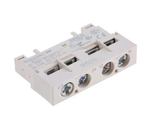 63-7522-43 Schneider Electric GVAE, 2NO (2), Auxiliary Contact, Front Mount GVAE20