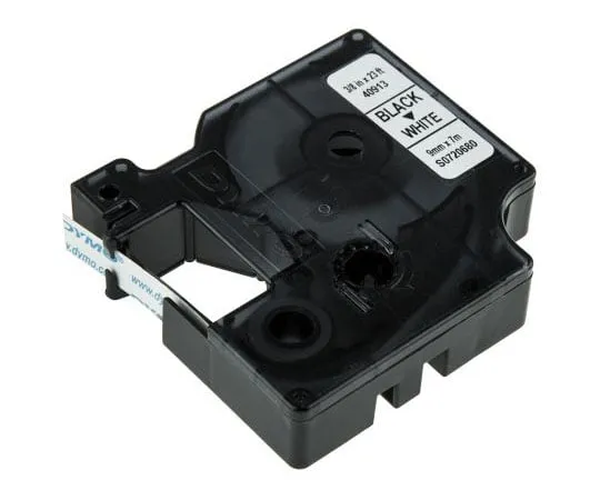 63-7421-07 Dymo Black on White Label Printer Tape, 9 mm Width, 7 m Length S0720680