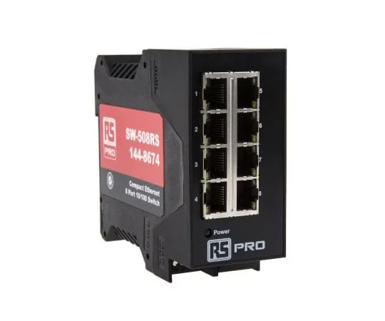63-7374-29 RS PRO 8 RJ45 port Ethernet Switch, 10/100Mbit/s 144-8674