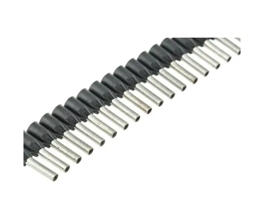 63-7407-31 Legrand Starfix Series Insulated Crimp Bootlace Ferrule, 8mm Pin Length, 2mm Pin Diameter, 1.5mm² Wire Size, Black 0 376 64