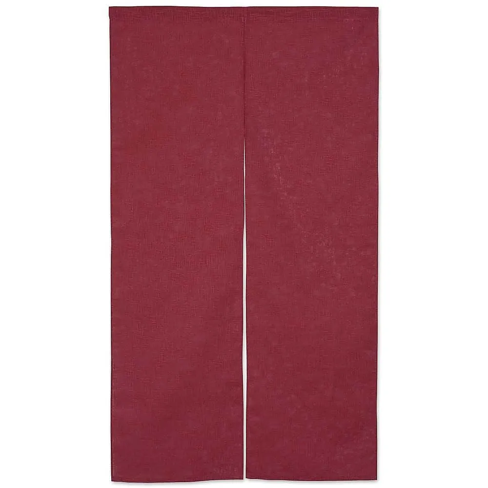 62-6318-93 Half Noren Cotton Plain Bordeaux 001-08