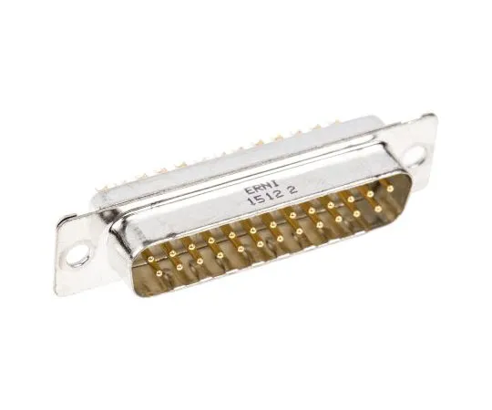 63-7454-77 ERNI TMC Series Panel Mount, 25 Pin D-sub Connector Plug, Shell Size B 23129