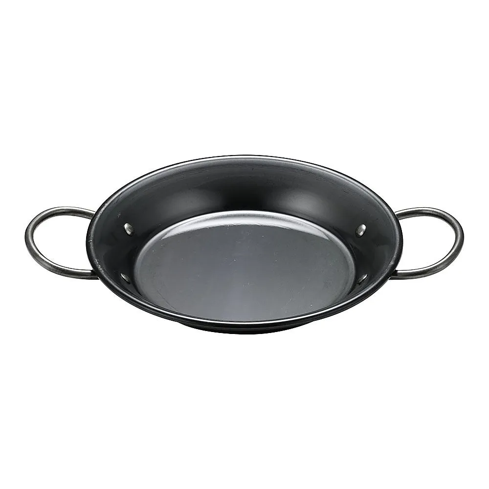 62-6730-93 Iron Paella Hot Pot, Both Hands 22 cm