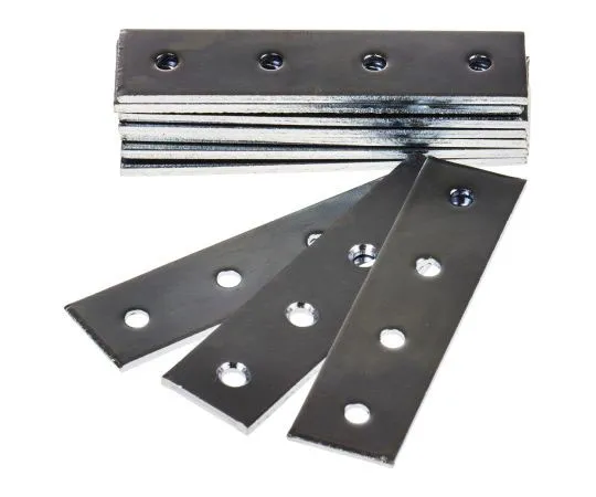 63-7525-25 75mm Zinc Plated Steel Flat Straight Bracket 397-5014