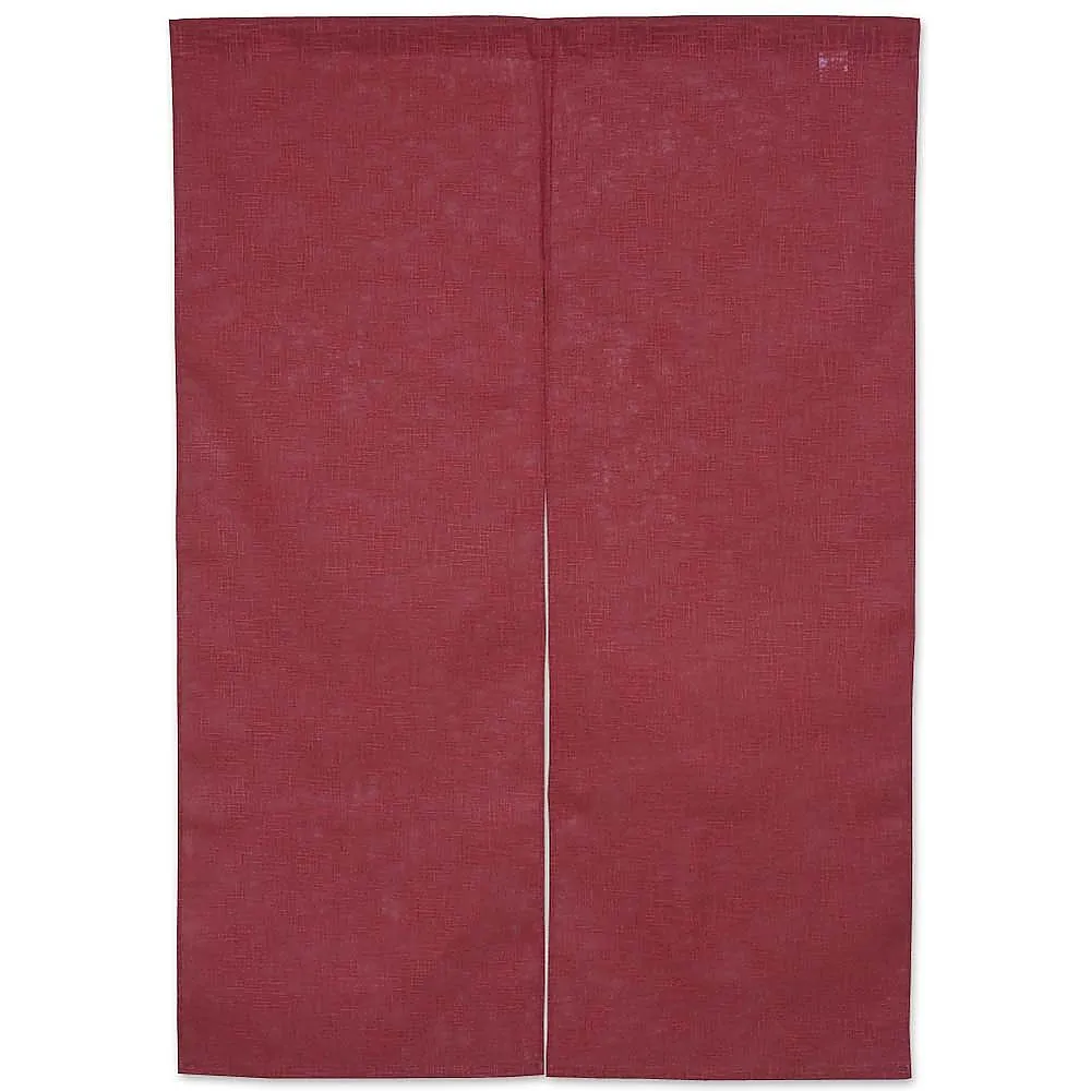 62-6318-86 Half Noren Cotton Plain Bordeaux 001-05
