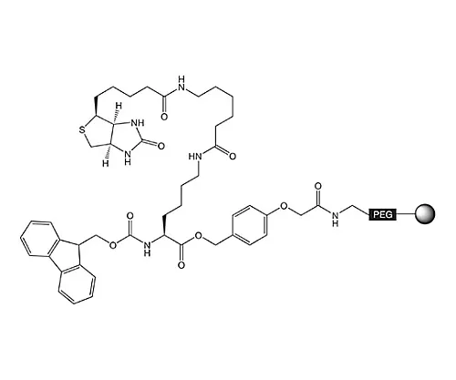 61-0405-71　［Discontinued］Fmoc-Lys(Biotinyl-Ε-Aminocaproyl)-Novasyn(R) TGR HMP Resin 856193 1G　8561930001
