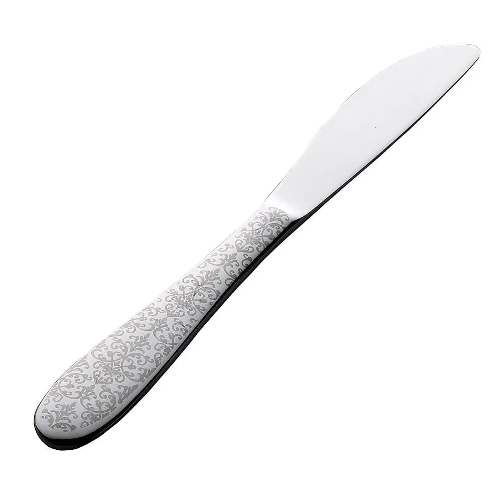 62-6720-55 (18-8) Bono European A White Dessert Knife MX-7