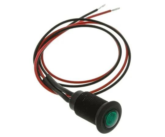 63-7512-58 Oxley Green Indicator, Lead Wires Termination, 230 V ac, 10.2mm Mounting Hole Size OXL/CLH/100/230/FL30/GN