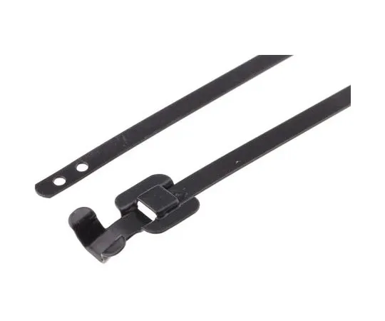 63-7411-97 RS PRO Black Polyester Coated Stainless Steel Releasable Cable Tie, 330mm x 5 mm 185-8686