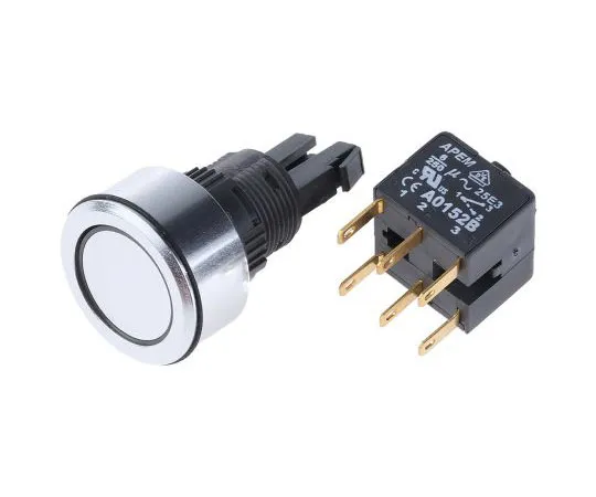 63-7533-67 APEM Momentary Push Button Switch, IP65, Panel Mount A0110YALSP2