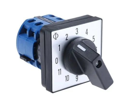 63-7485-89 Kraus & Naimer 12 Position Rotary Switch, 600 V, 6 A, Rotary Knob Actuator CAD11A543/GBA001EF