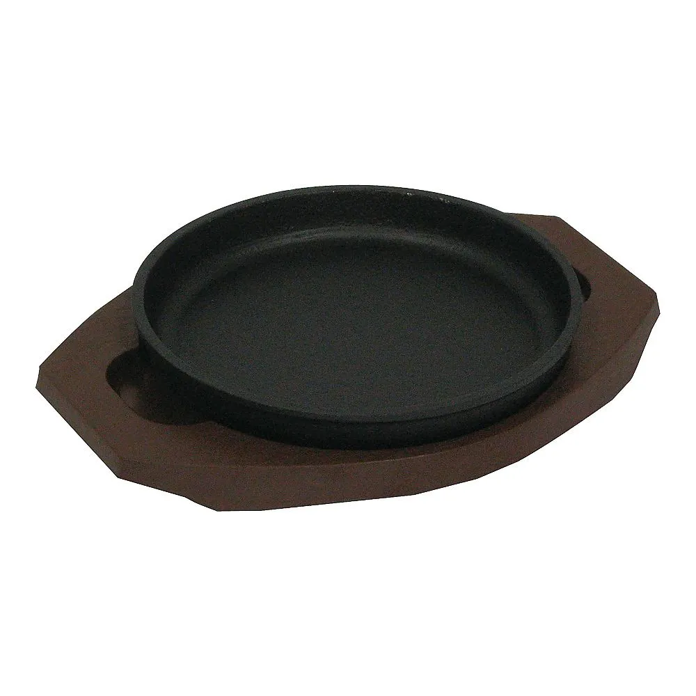 62-6731-77 Tokiwa Resin Base Steak Plate Round Set