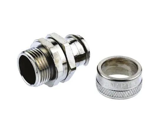 63-7436-27 Adaptaflex Swivel Cable Conduit Fitting, Brass Silver Nickel Plated 20mm nominal size IP40 M20 7TCA296010R0074 S20/M20/B