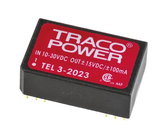 63-7540-98 TRACOPOWER TEL 3 3W Isolated DC-DC Converter Through Hole, Voltage in 10 → 30 V dc, Voltage out ±15V dc TEL 3-2023