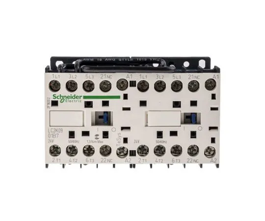 63-7462-65 Schneider Electric 3 PoleReversing Reversing Contactor, 9 A, 24 V ac Coil, TeSys K, 3NO, 4 kW LC2K0901B7