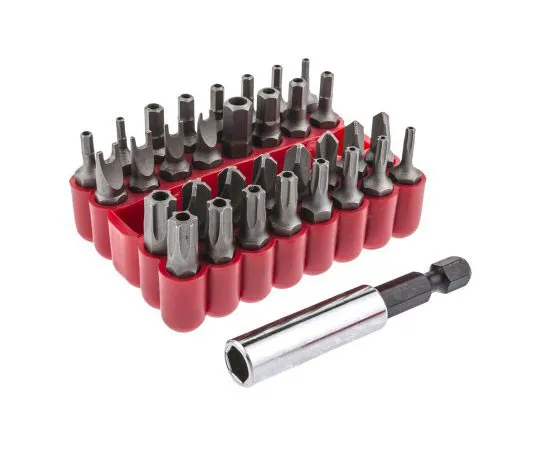 63-7492-17 MTI Driver Bit Set 33 pieces, Tightener: 4; 6; 8; 10 mm; Torx Bo: T8H; T10H; T15H; T20H; T25H; T27H; T30H; T35H; T40H; 560-200
