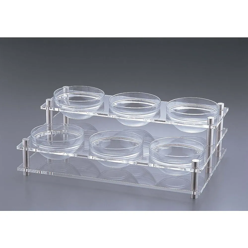 62-6670-78 Acrylic Condiment Stand 2-Step 6-Hole B30-1